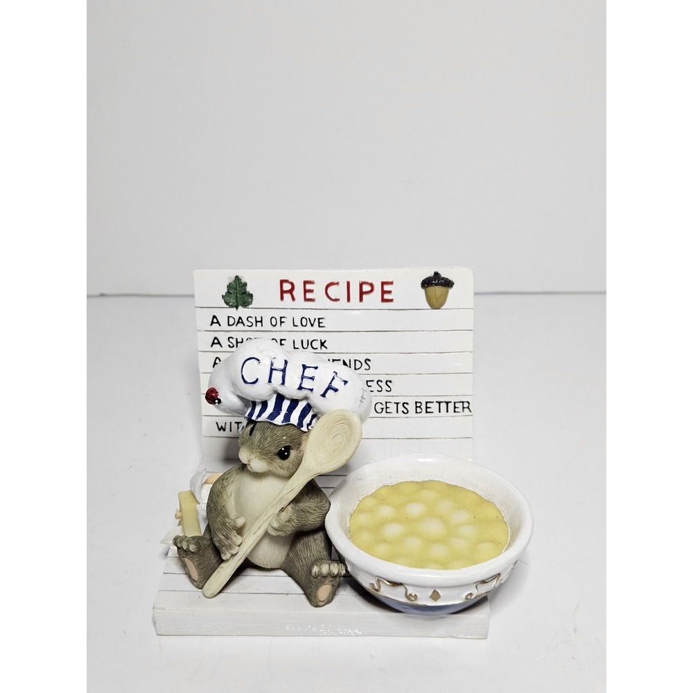 Charming Tails Whats Cookin Mouse Chef Figurine Fitz Floyd Member Exclusive